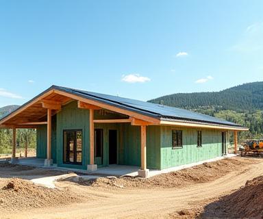 Eco-friendly sustainable building site in Colorado